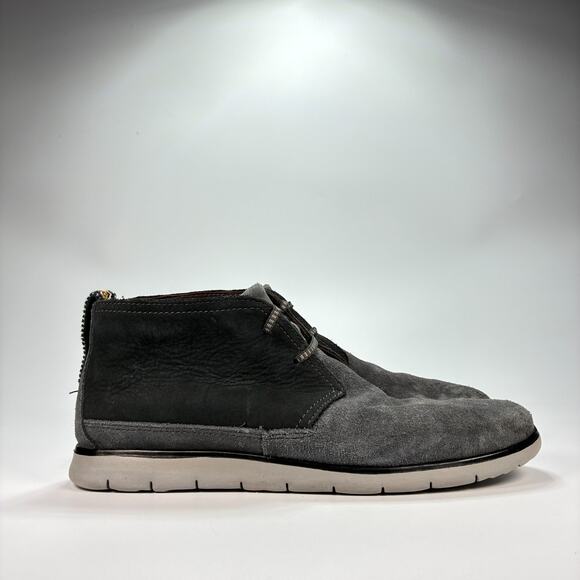 UGG Freamon Dark Gray Leather Waterproof Chukka Lace Up Boot 1094358 Mens Sz 9.5 - Picture 1 of 10